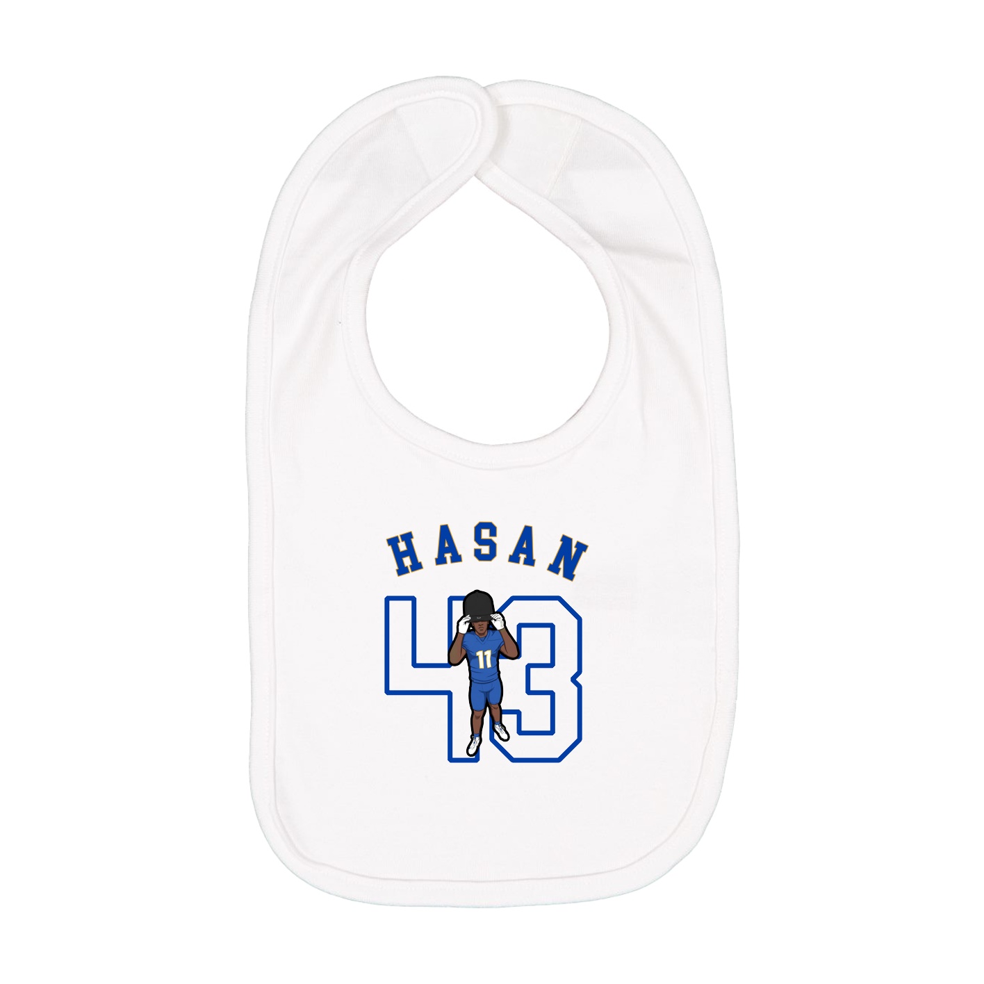 Infant Bib — Shirsey Arch in White