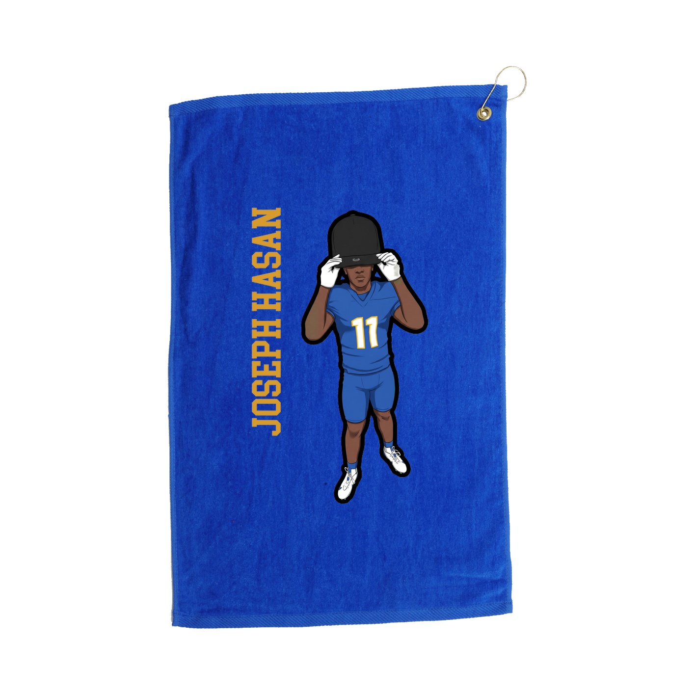 Golf Towel — Name Vertical in Royal