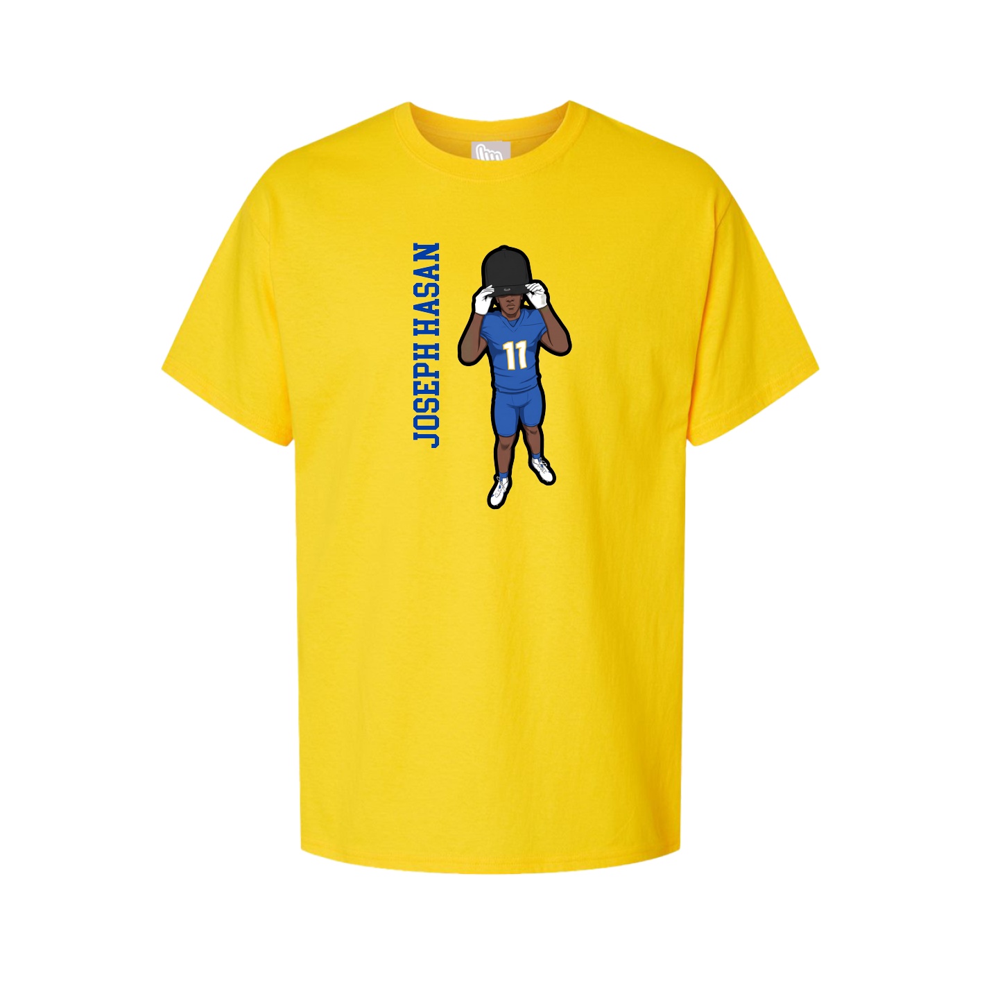 Youth Tee — Name Vertical in Gold