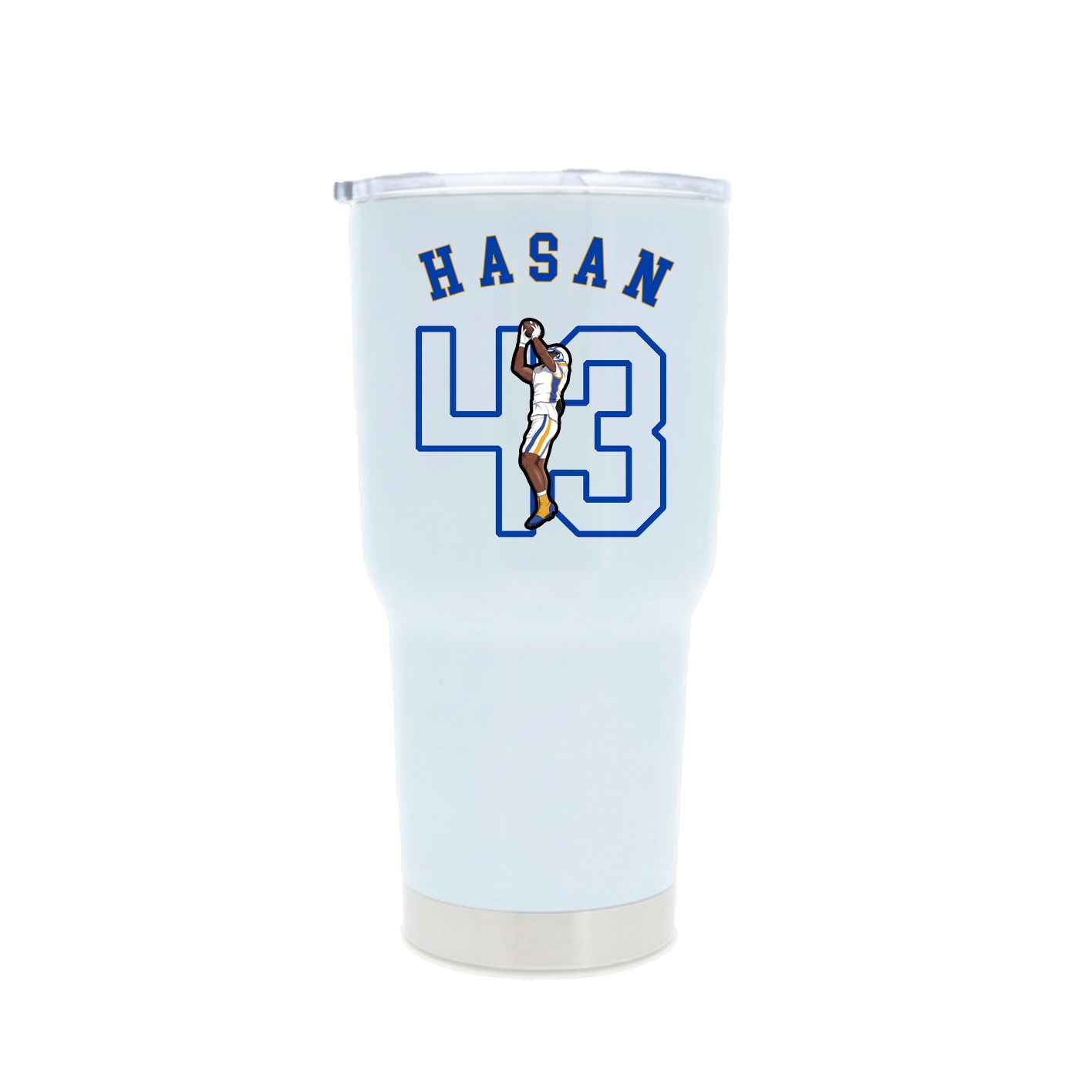 30oz Stainless Steel Tumbler — Shirsey Arch in White
