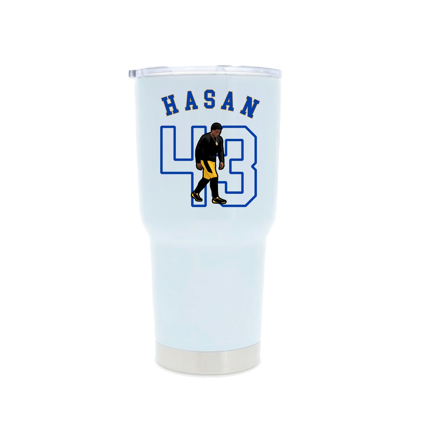 30oz Stainless Steel Tumbler — Shirsey Arch in White
