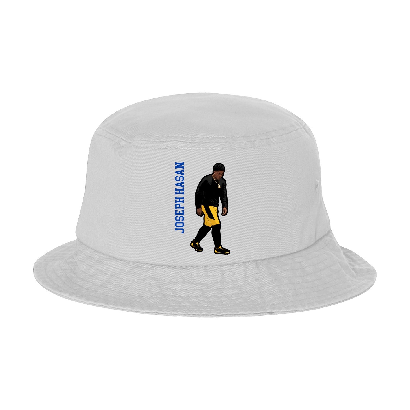 Bucket Cap — Name Vertical in White