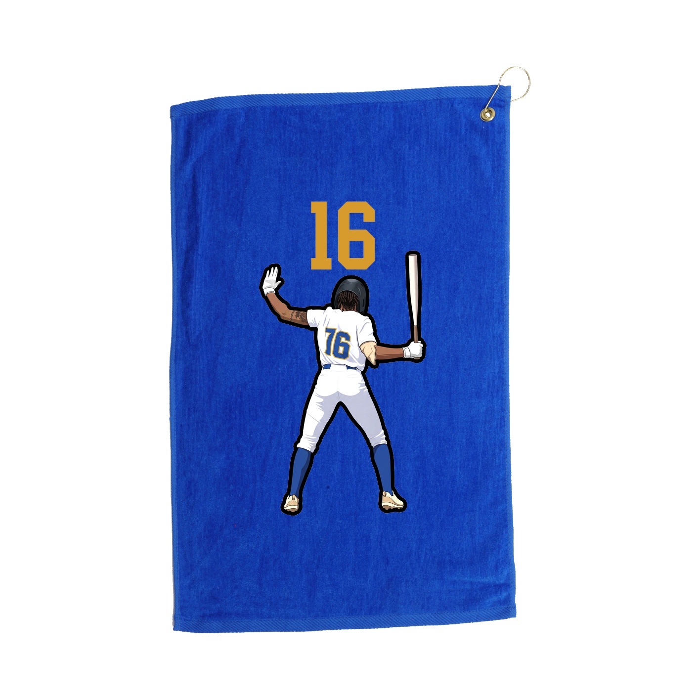 Golf Towel — Number Top in Royal