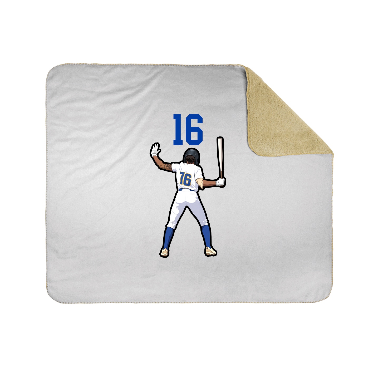 Throw Blanket — Number Top in White