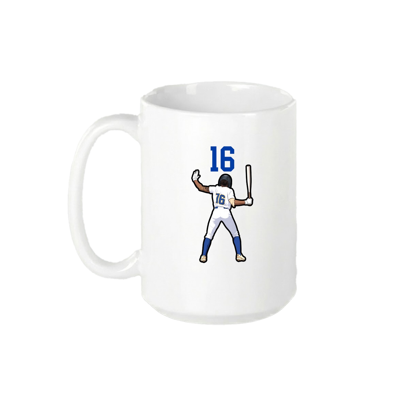 15oz Coffee Mug — Number Top in White