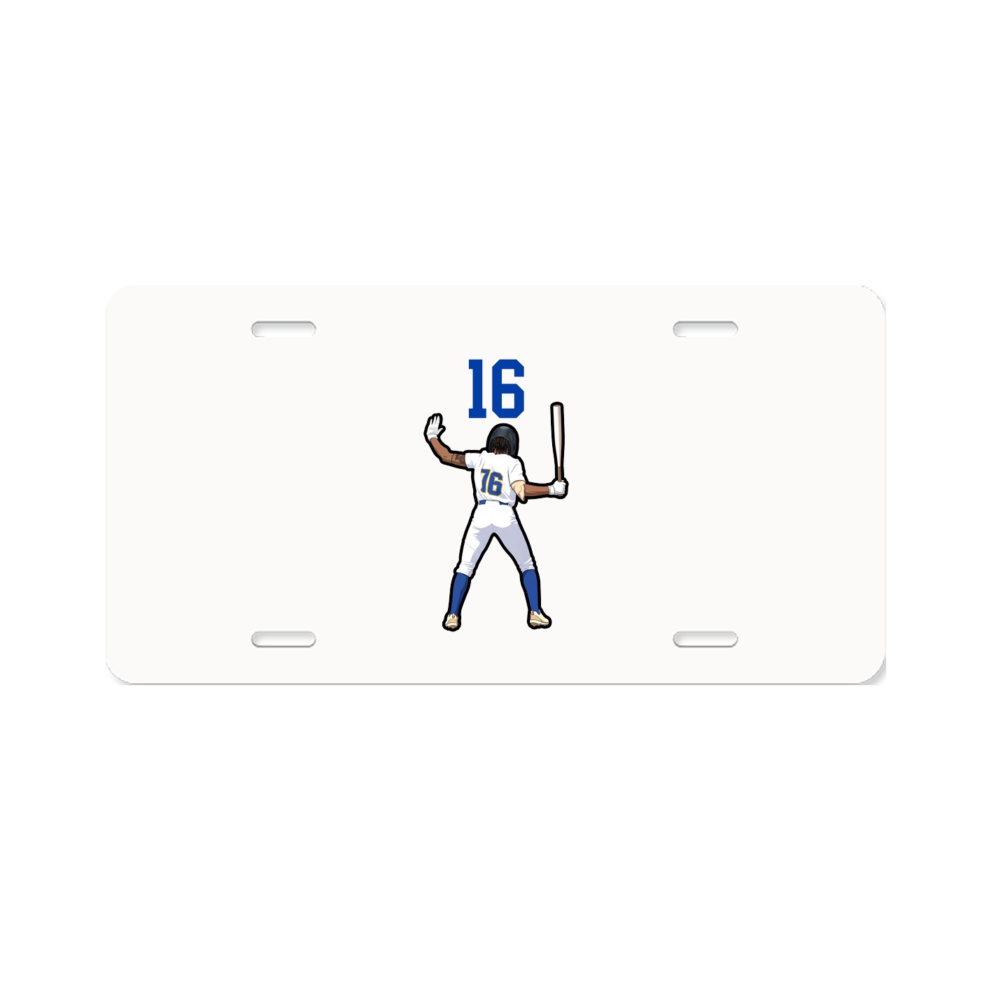 License Plate — Number Top in Classic