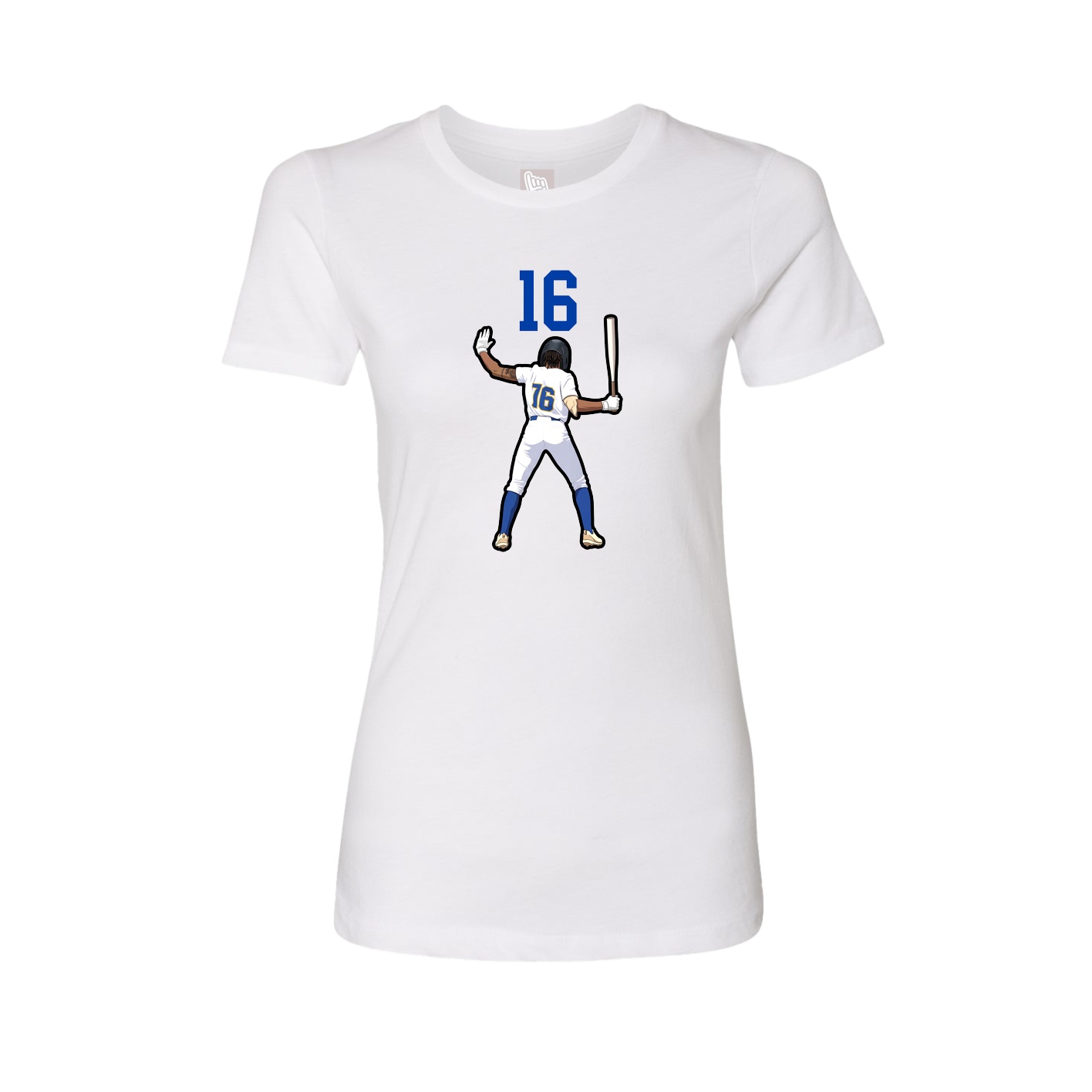 Womens Tee — Number Top in White