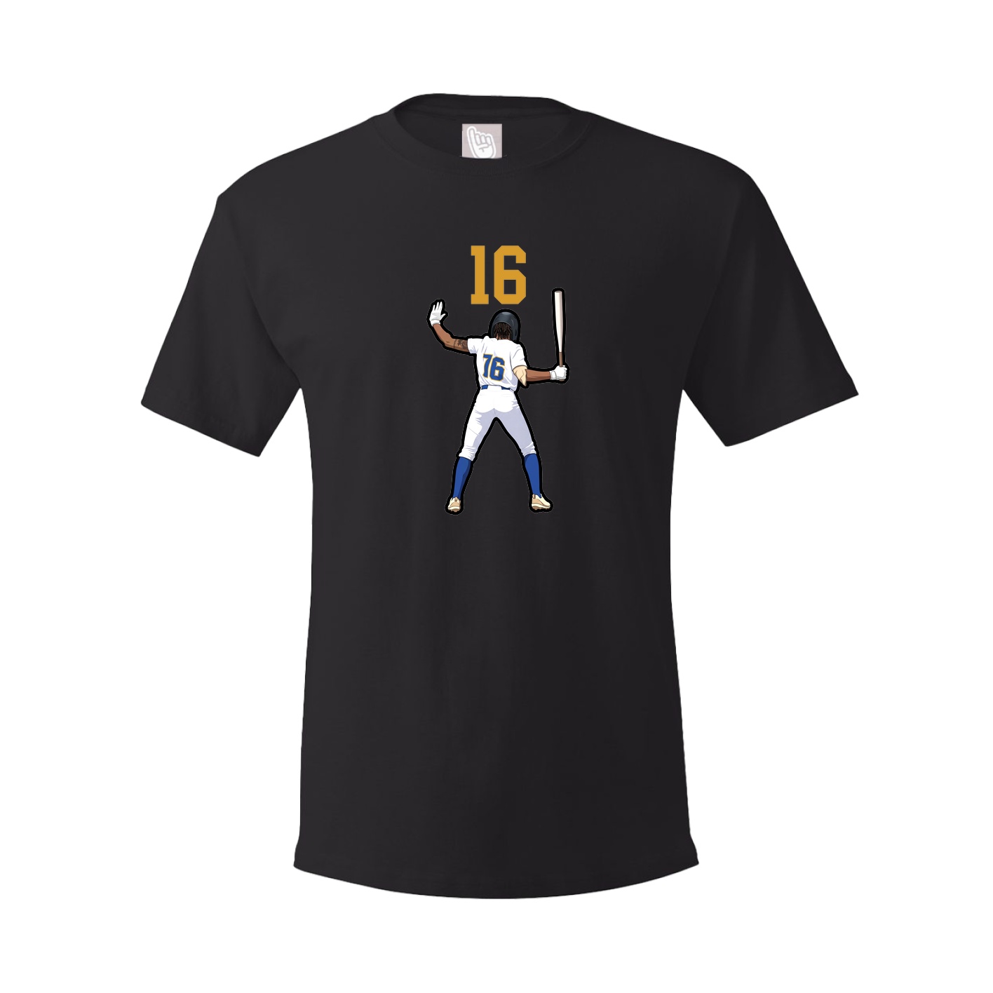 Youth Tee — Number Top in Black