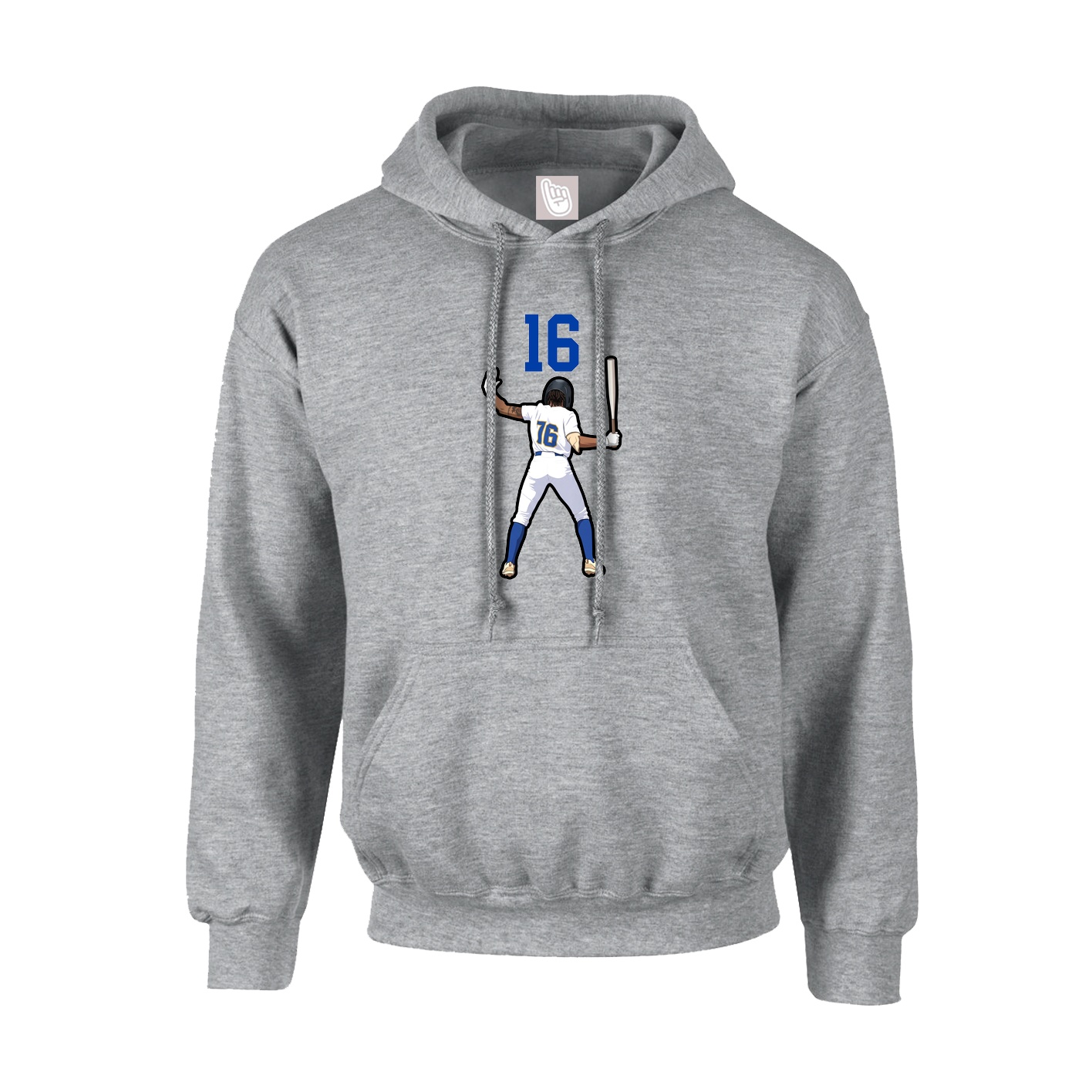 Youth Hoodie — Number Top in Grey
