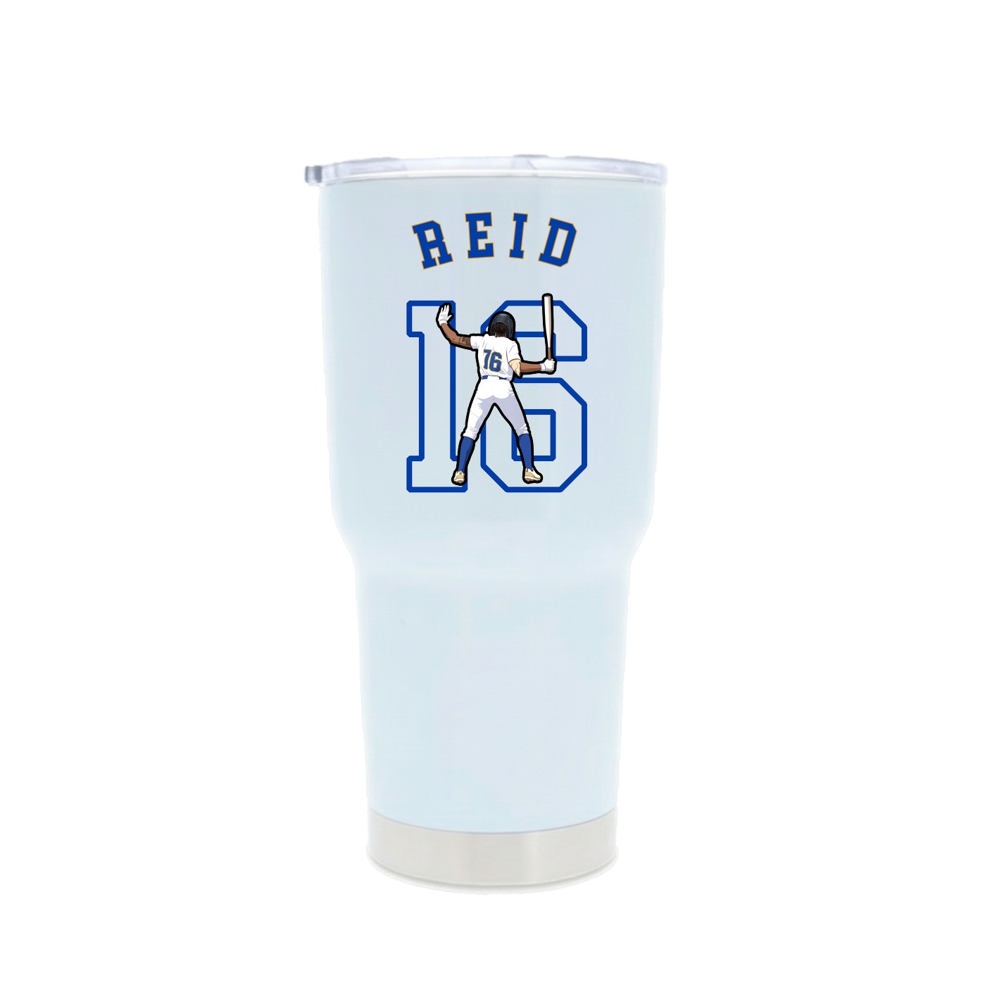 30oz Stainless Steel Tumbler — Shirsey Arch in White