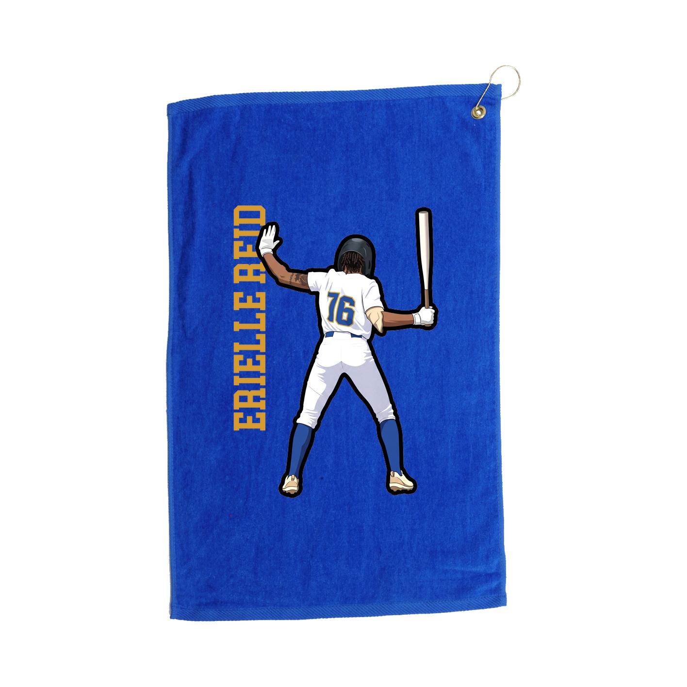 Golf Towel — Name Vertical in Royal