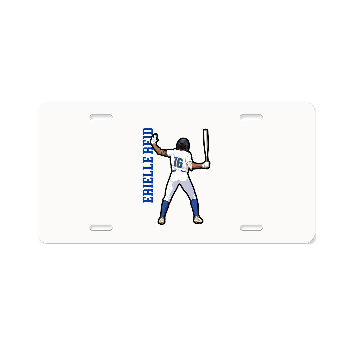 License Plate — Name Vertical in Classic