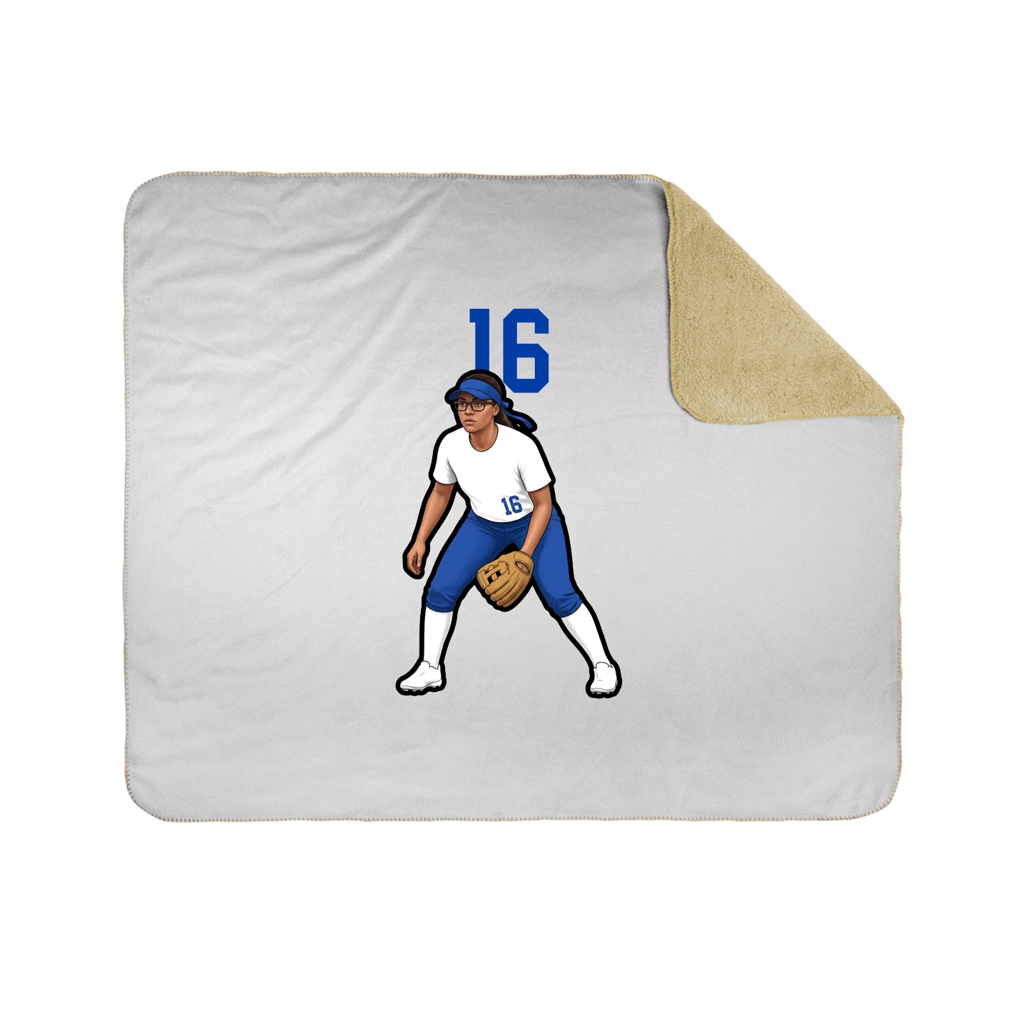 Throw Blanket — Number Top in White