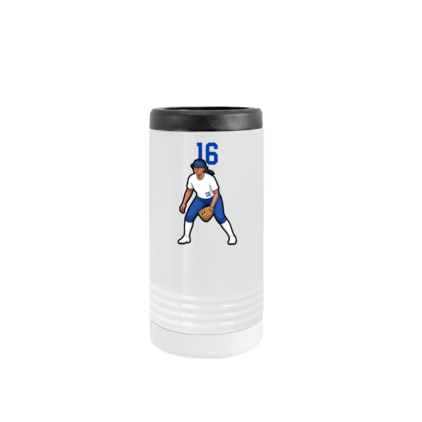 Slim Beverage Holder — Number Top in White