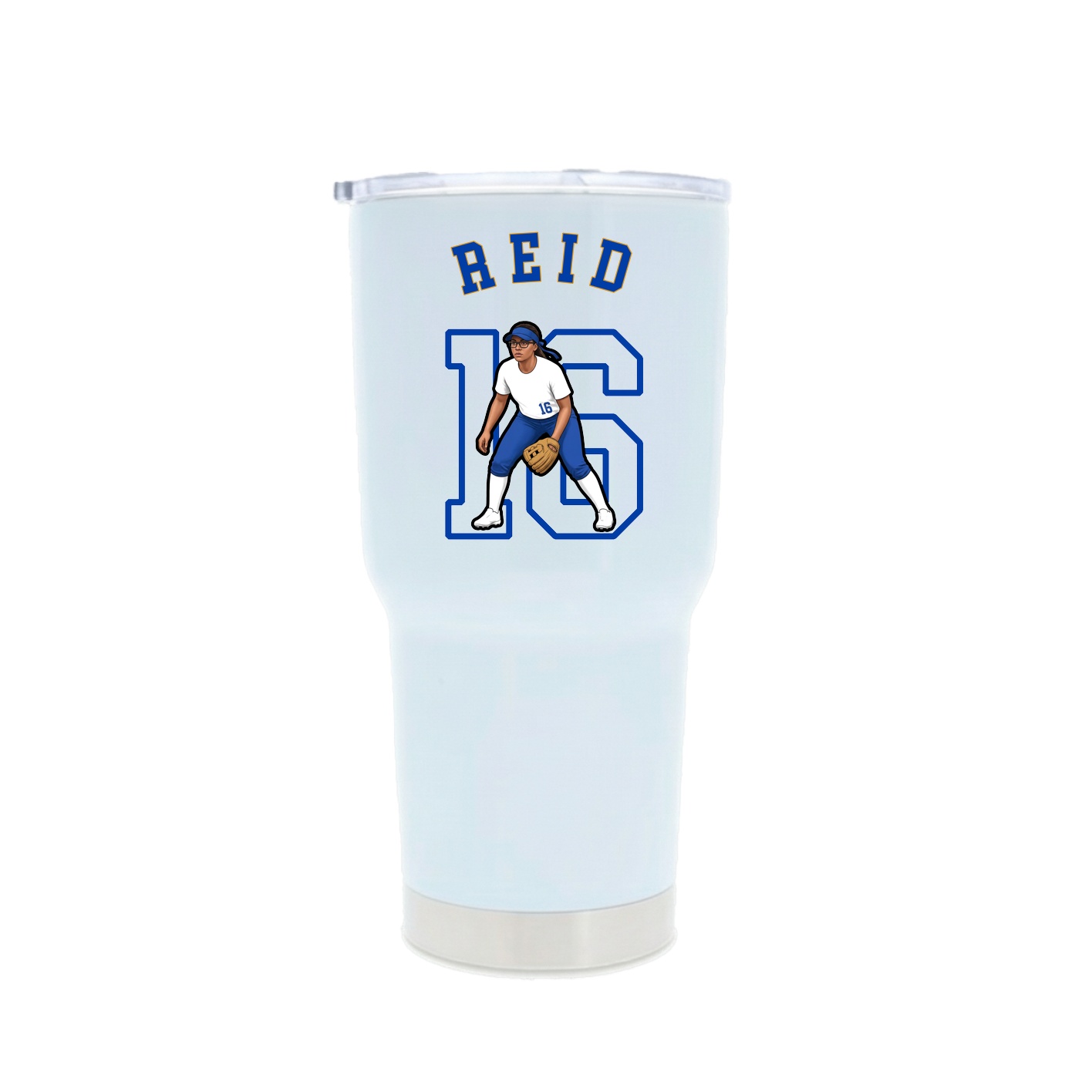 30oz Stainless Steel Tumbler — Shirsey Arch in White