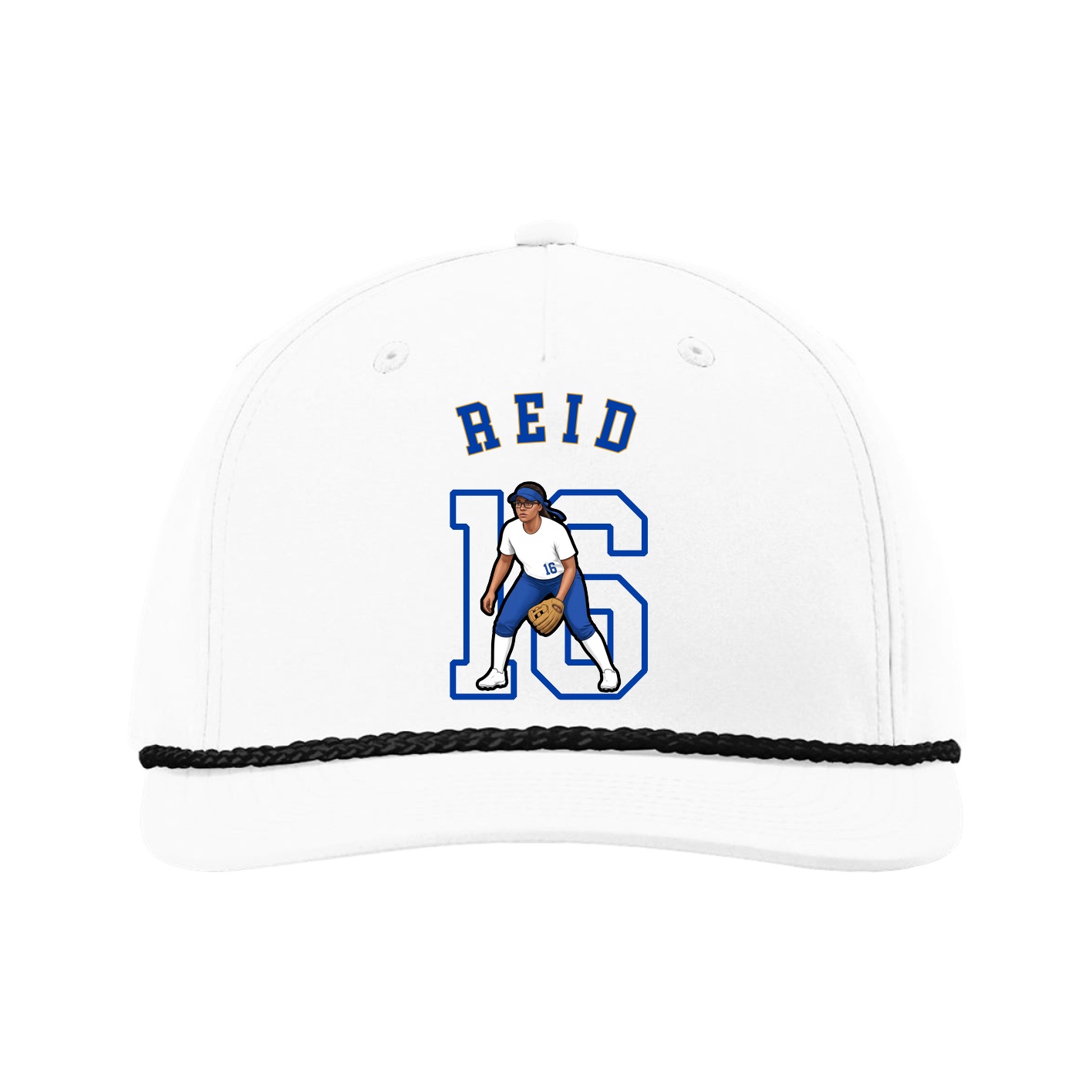 Five-Panel Classic Rope Cap — Shirsey Arch in White