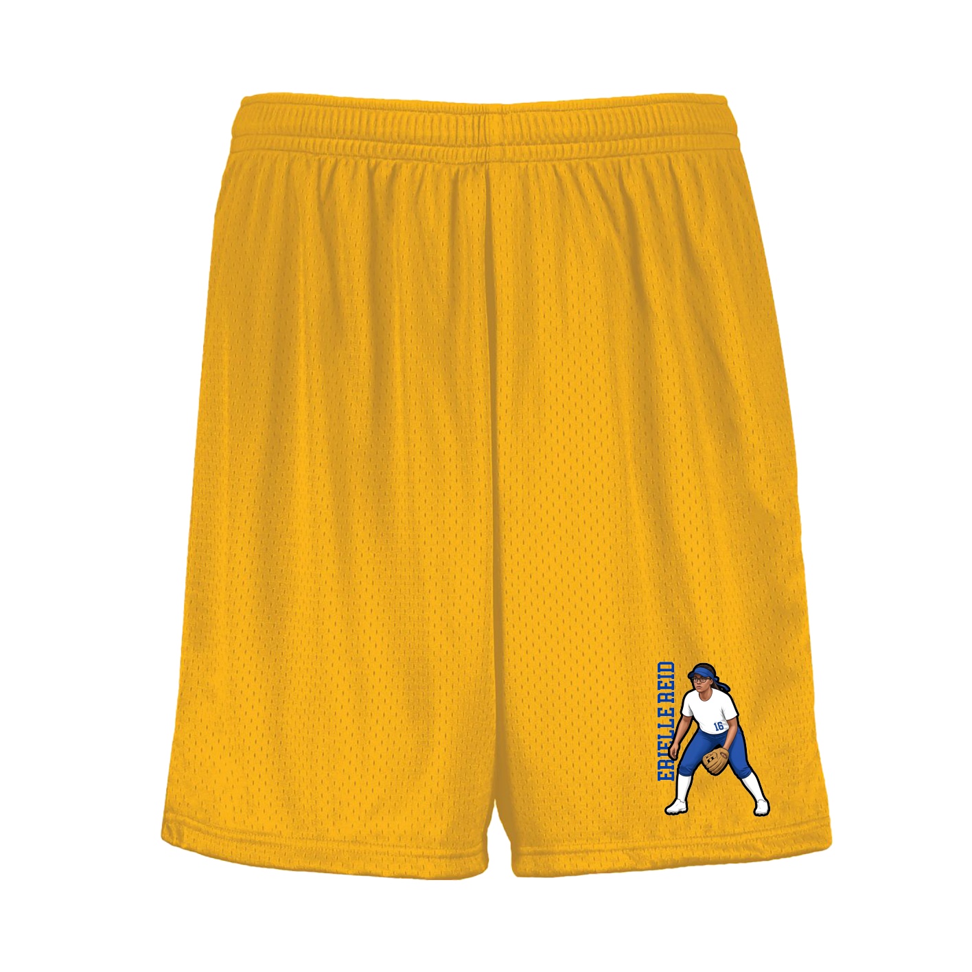 Shorts — Name Vertical in Gold