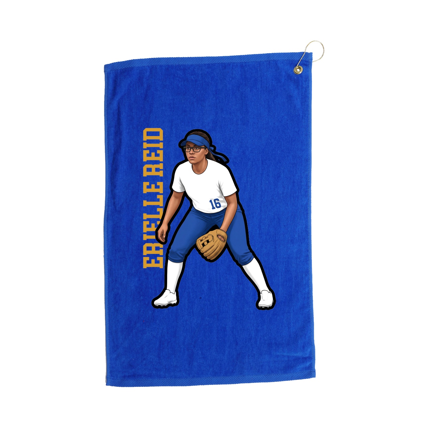 Golf Towel — Name Vertical in Royal