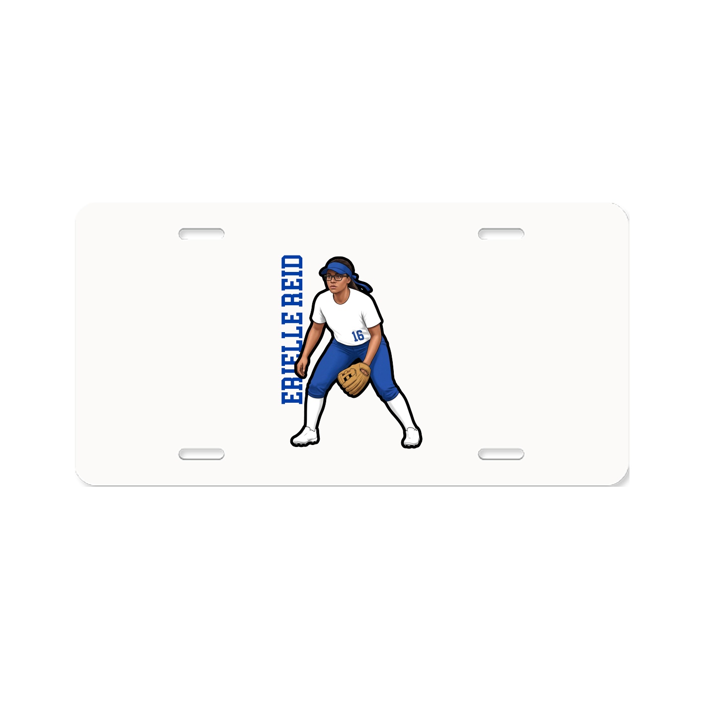 License Plate — Name Vertical in Classic