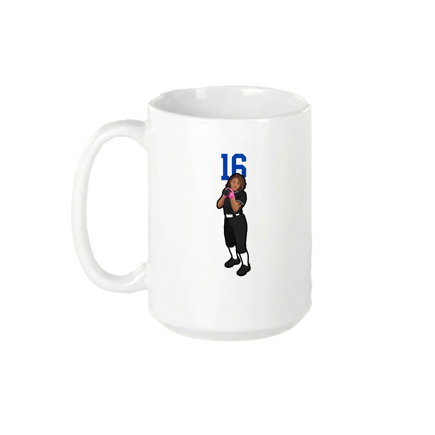 15oz Coffee Mug — Number Top in White