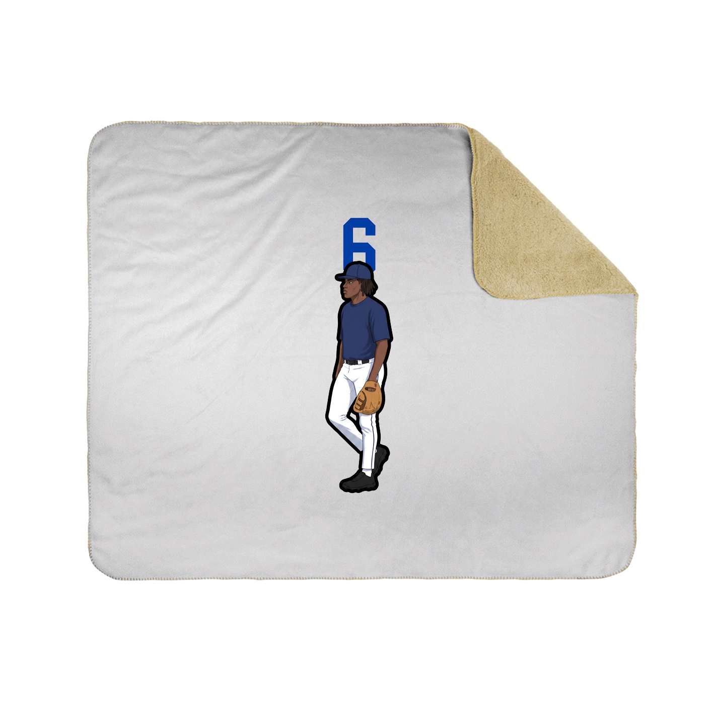 Throw Blanket — Number Top in White
