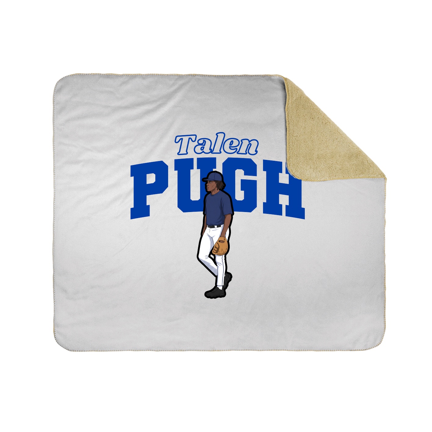 Throw Blanket — Name Arch in White