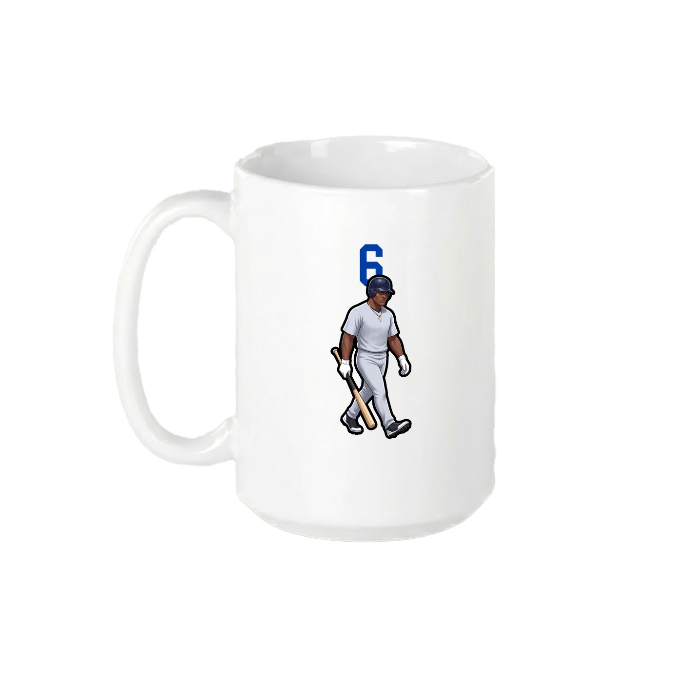 15oz Coffee Mug — Number Top in White