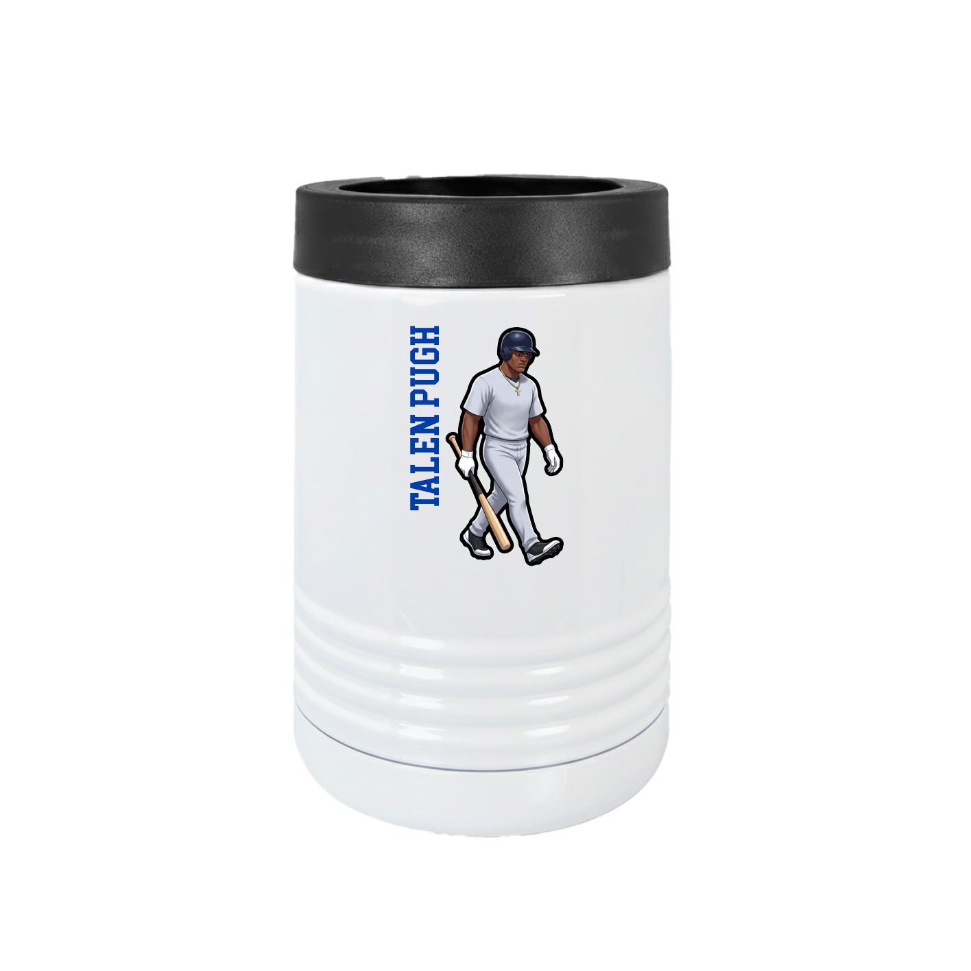 Beverage Holder — Name Vertical in White