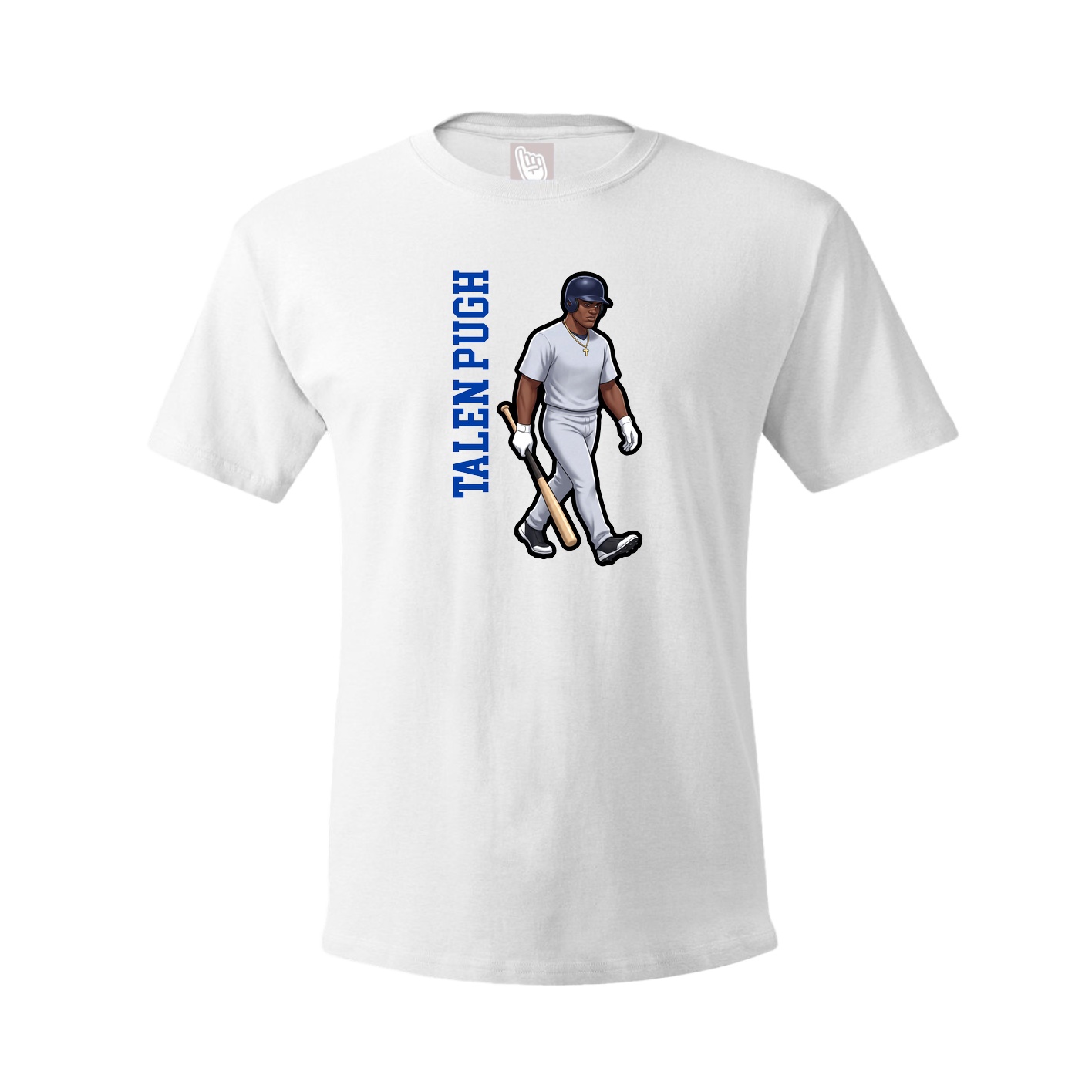 Tee — Name Vertical in White