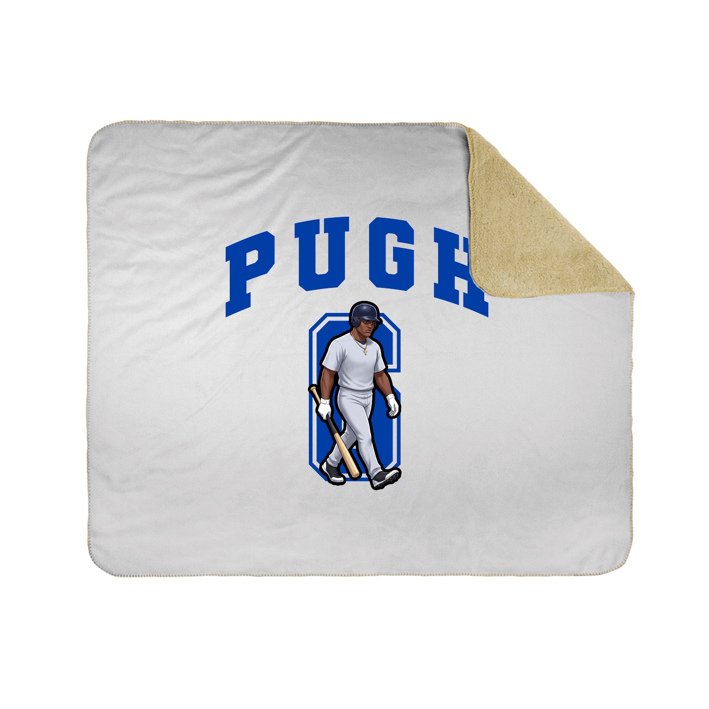Throw Blanket — Number in White