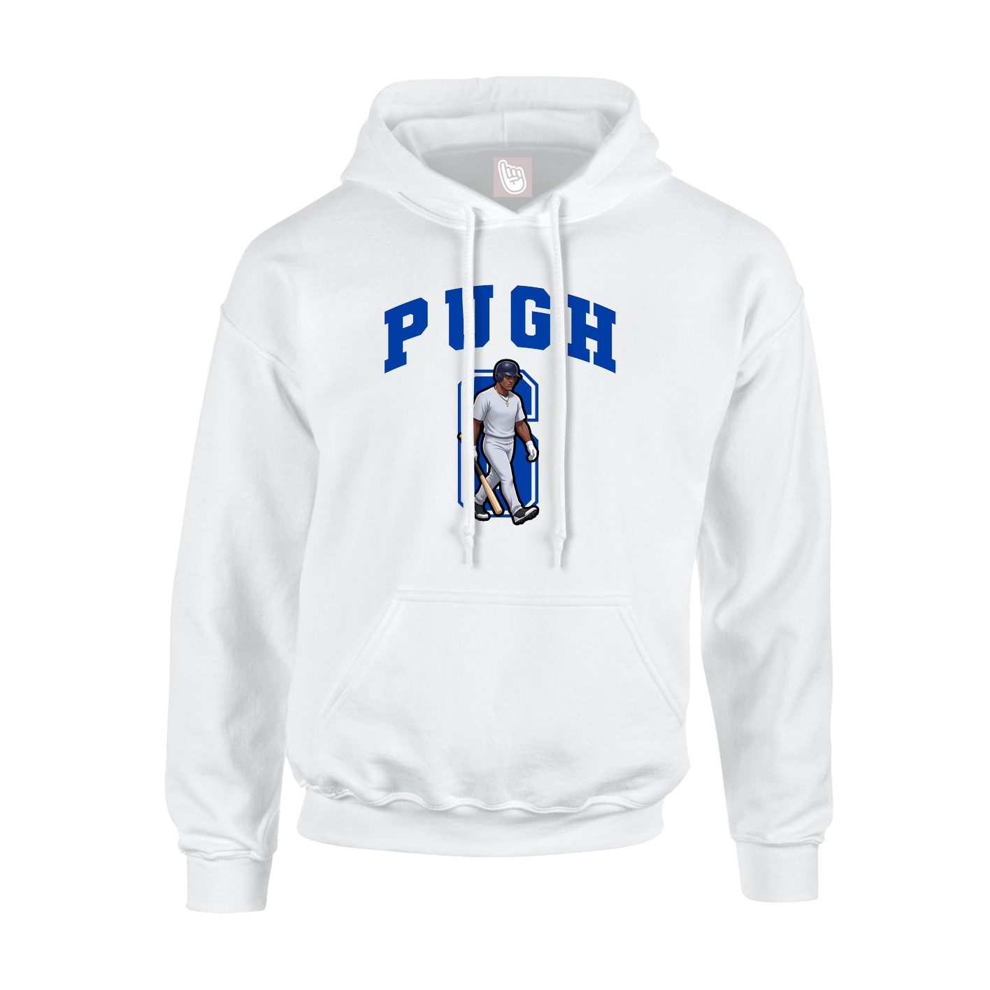 Hoodie — Number in White