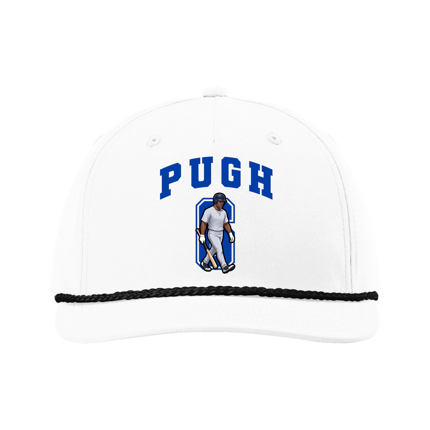 Five-Panel Classic Rope Cap — Number in White
