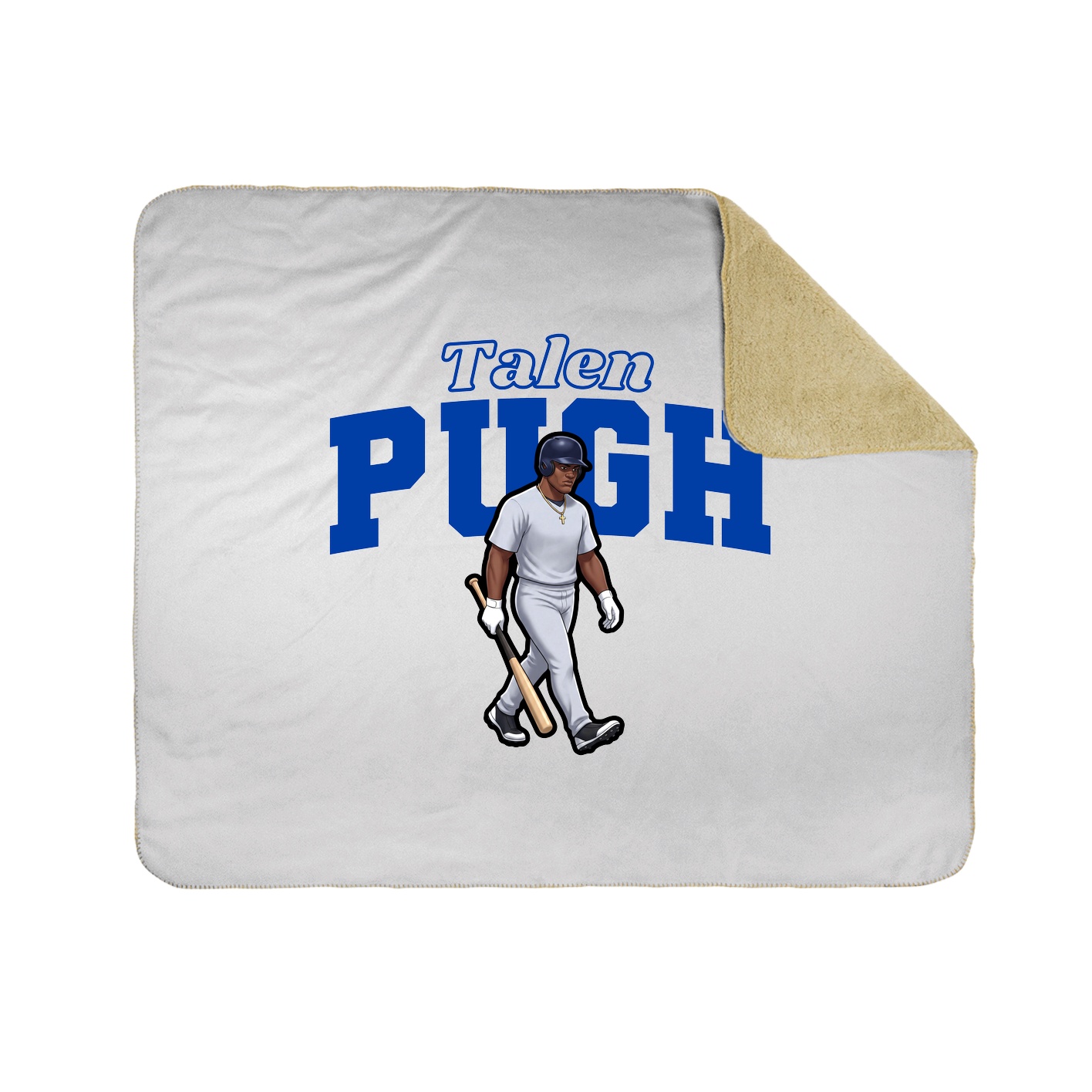 Throw Blanket — Name Arch in White