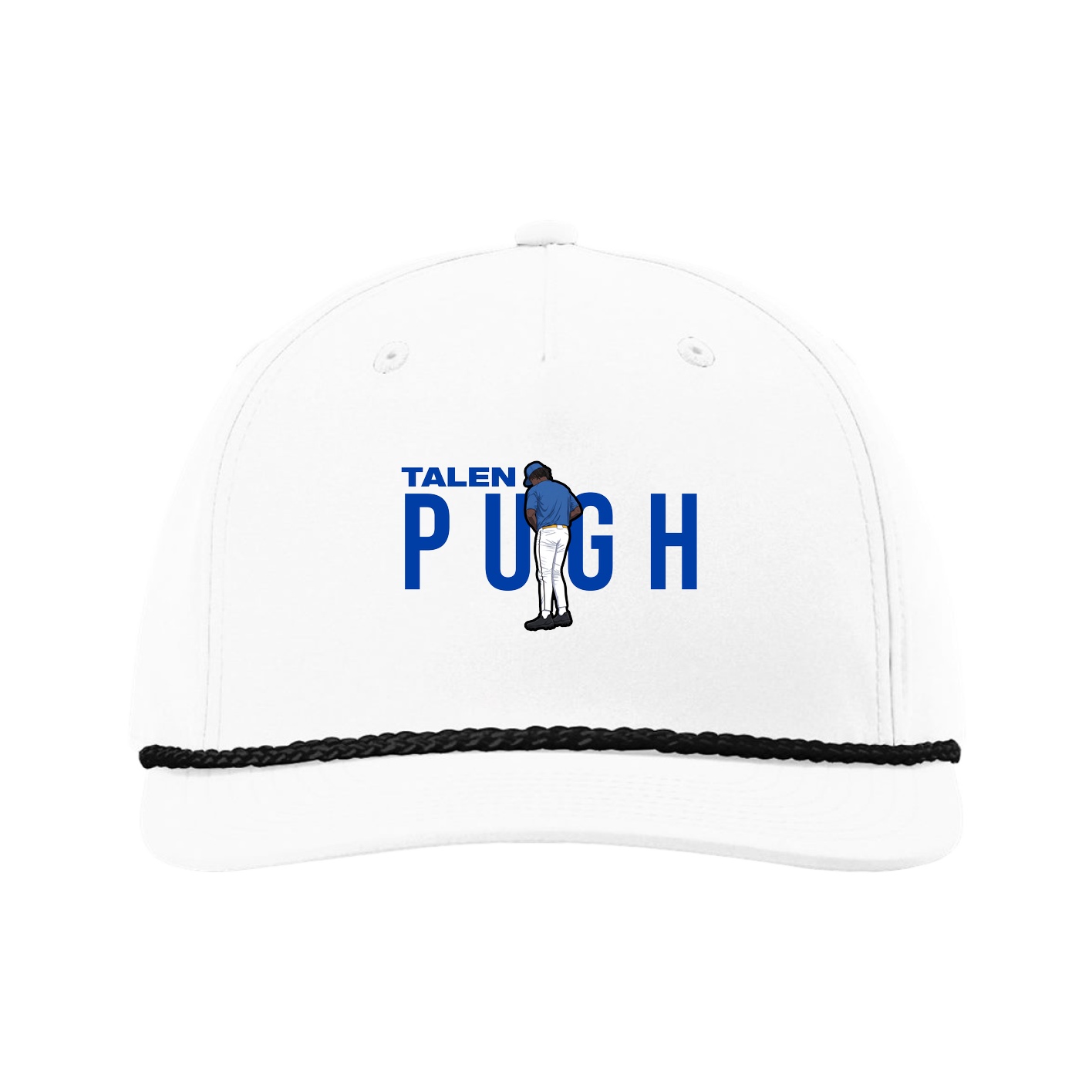 Five-Panel Classic Rope Cap — Player Name in White