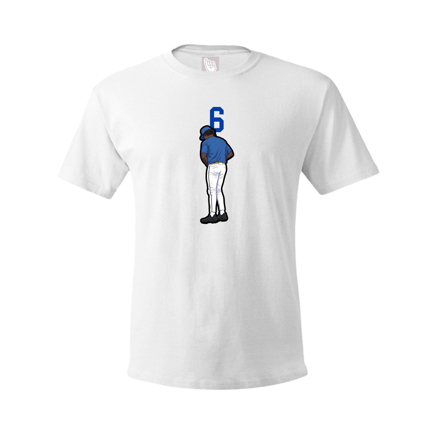 Youth Tee — Number Top in White