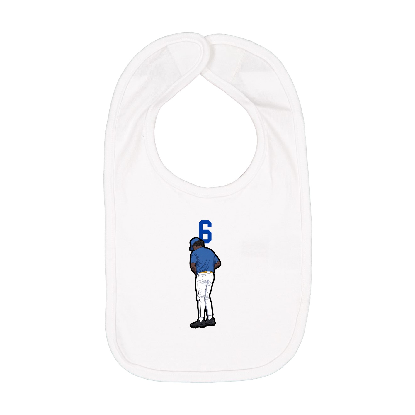 Infant Bib — Number Top in White