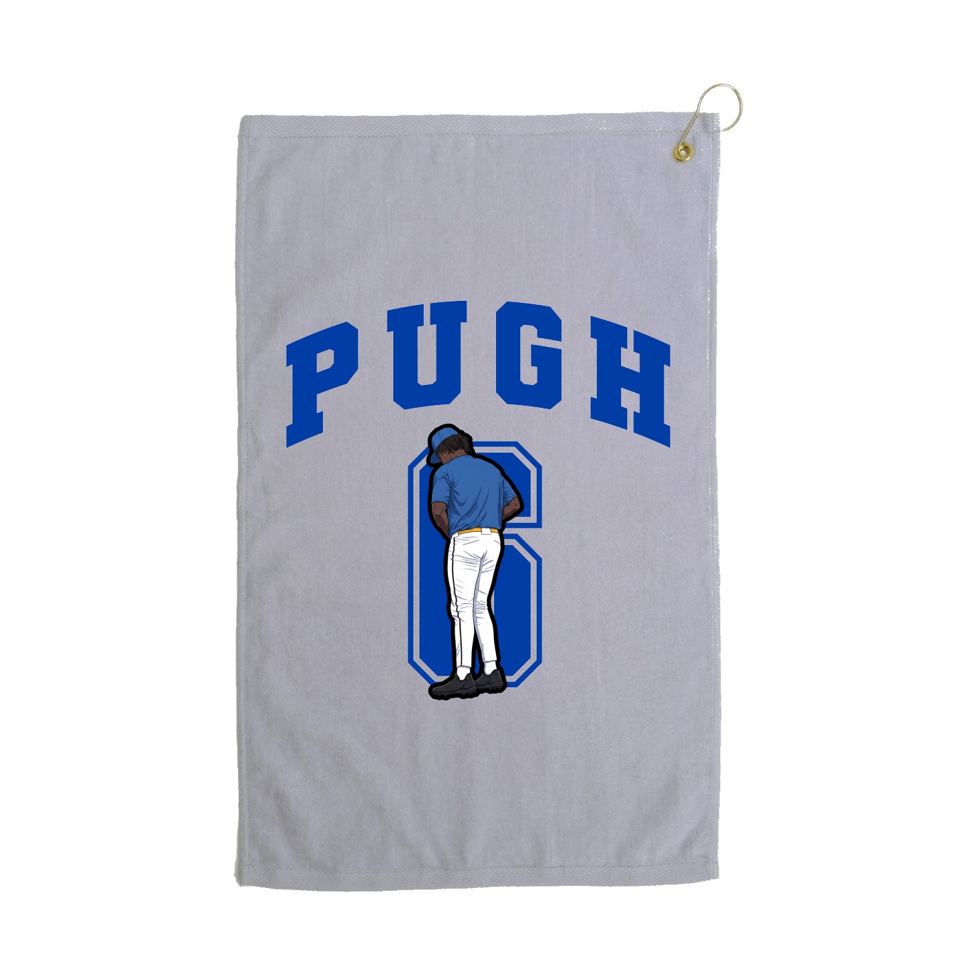 Golf Towel — Number in Grey