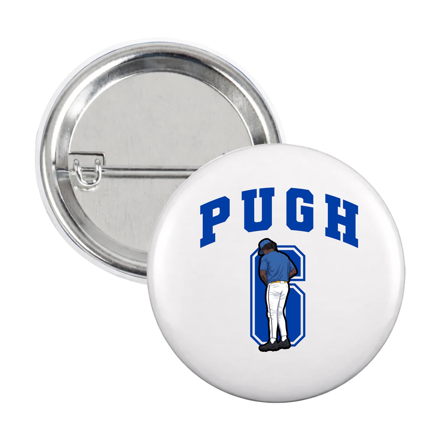 Game Day Button — Number in White