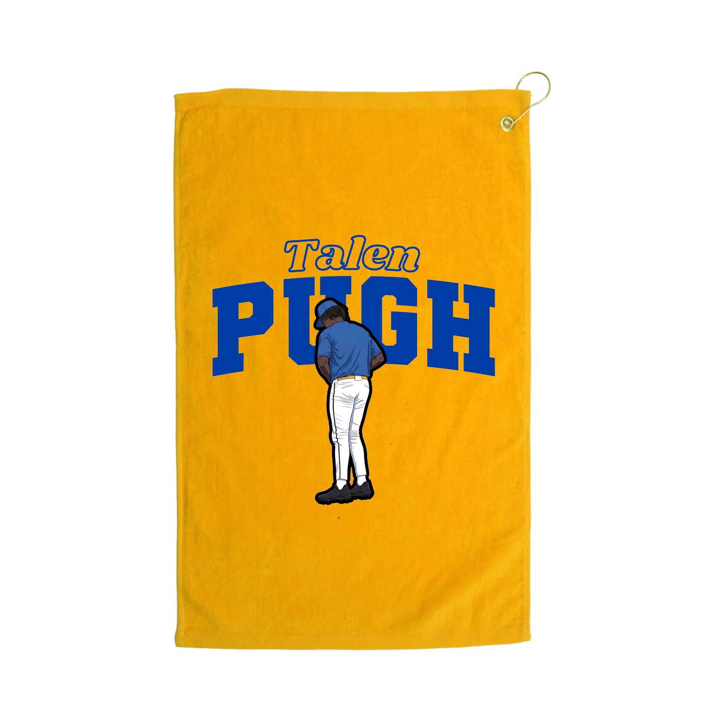Golf Towel — Name Arch in Gold