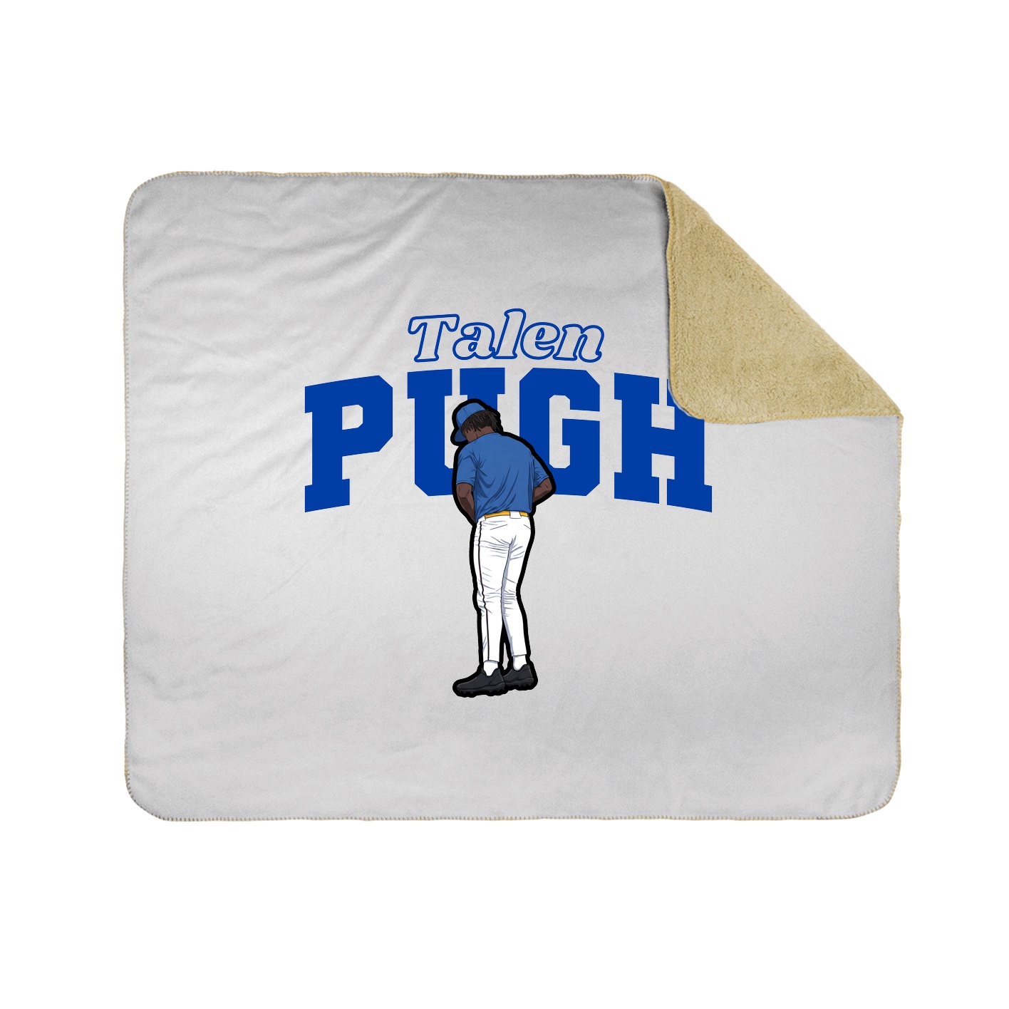 Throw Blanket — Name Arch in White