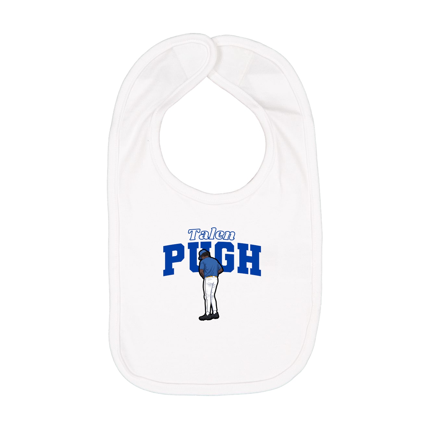 Infant Bib — Name Arch in White