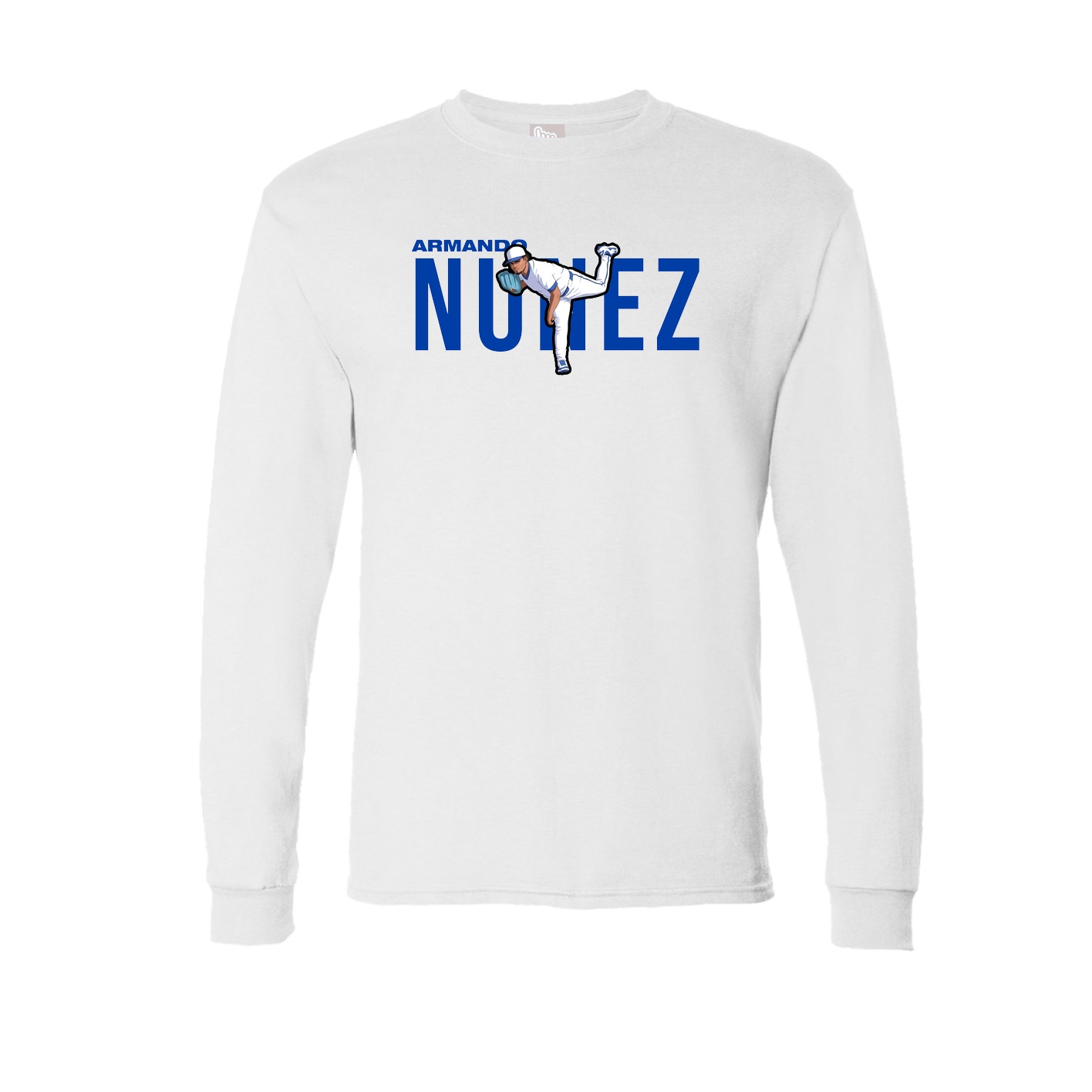Long Sleeve Tee — Player Name in White