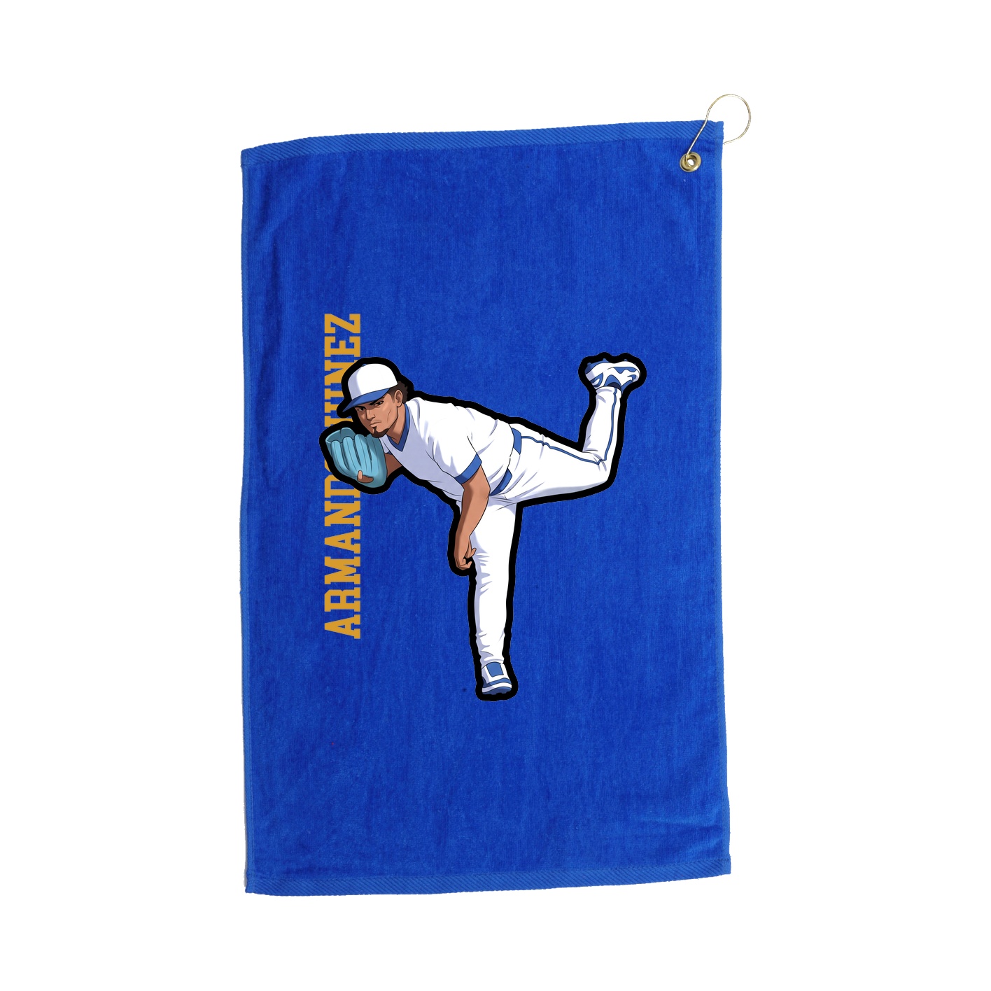 Golf Towel — Name Vertical in Royal