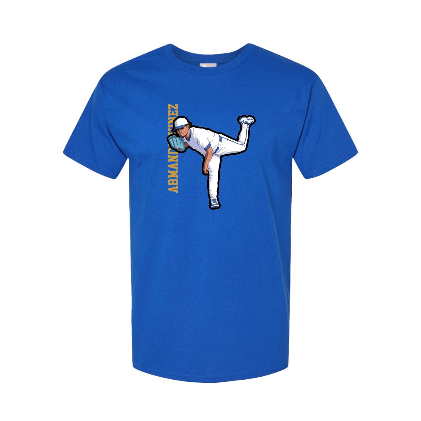 Youth Tee — Name Vertical in Royal