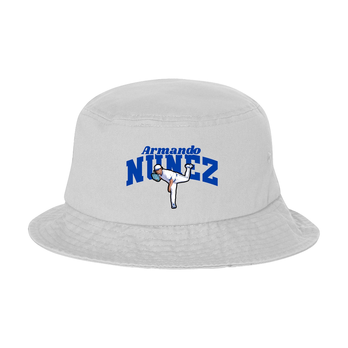 Bucket Cap — Signature Arch in White