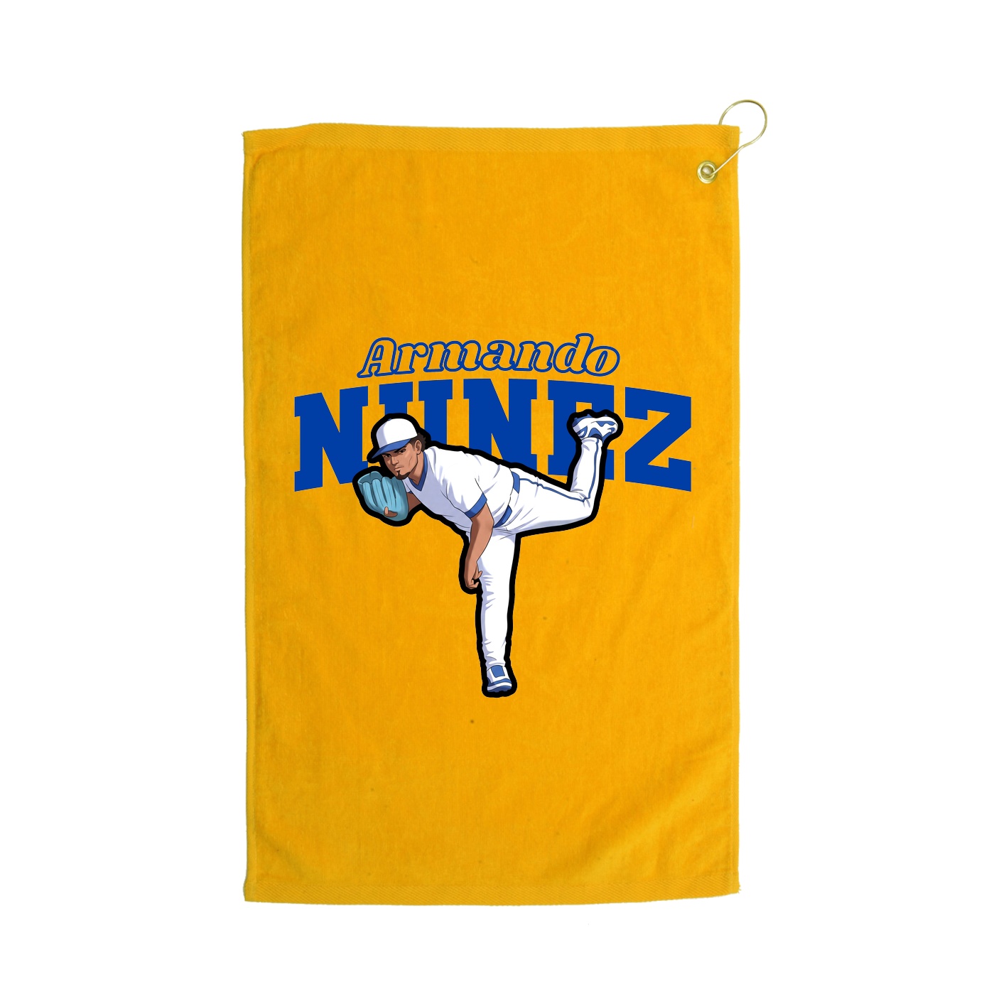 Golf Towel — Name Arch in Gold