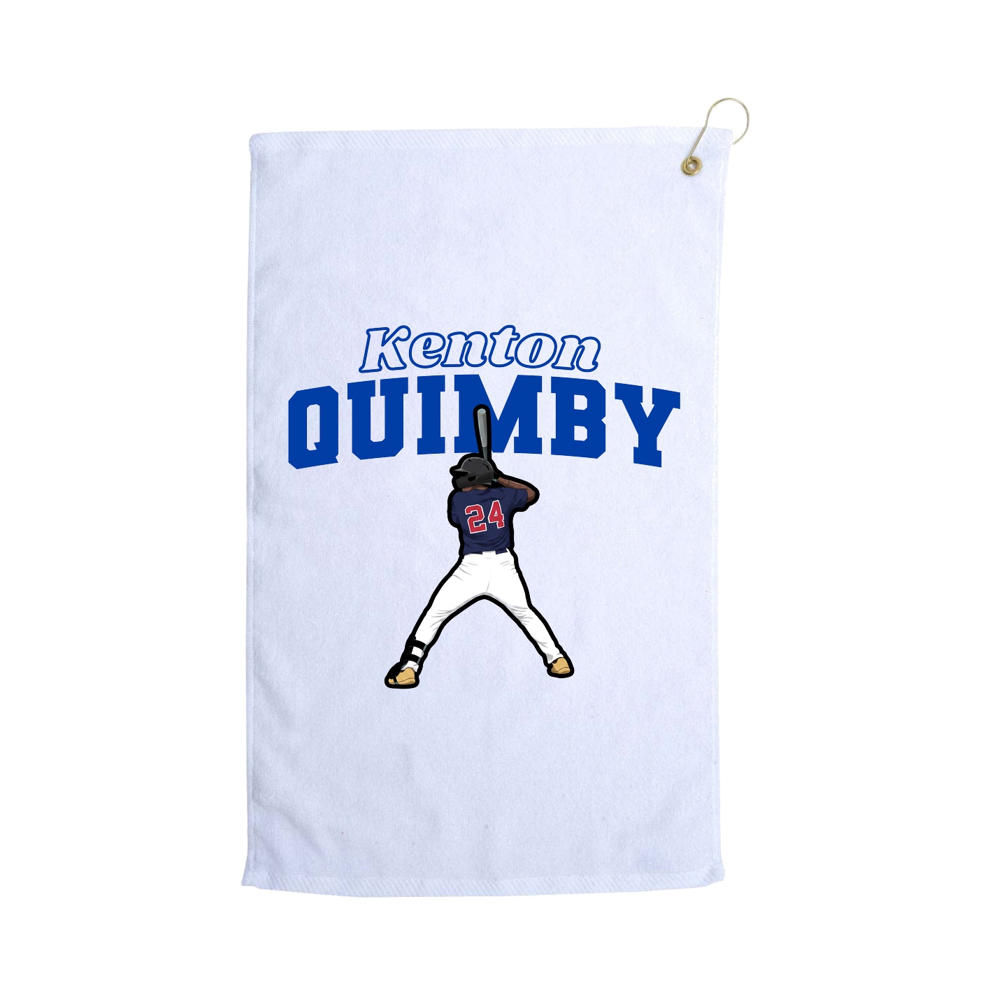Golf Towel — Name Arch in White