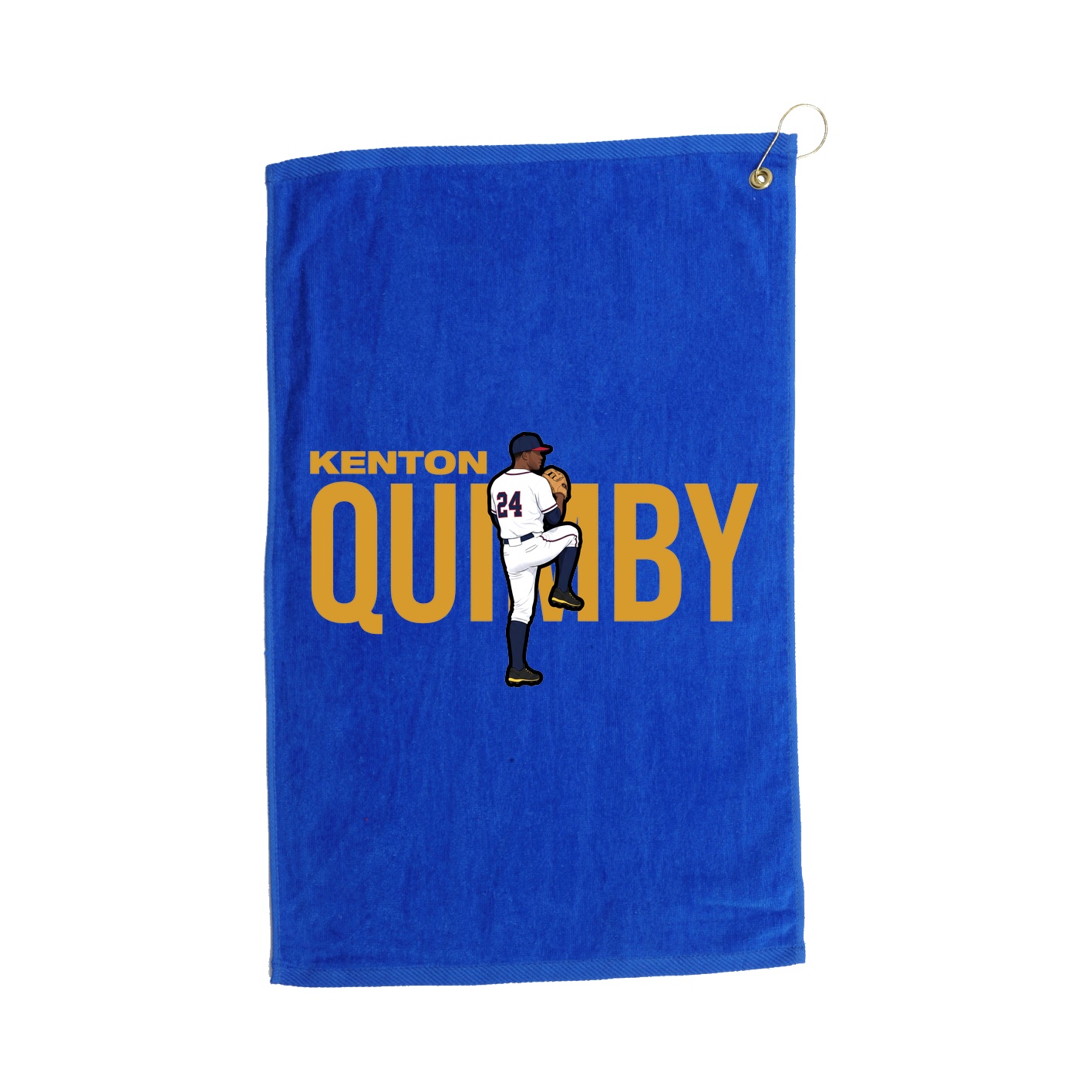 Golf Towel — Player Name in Royal