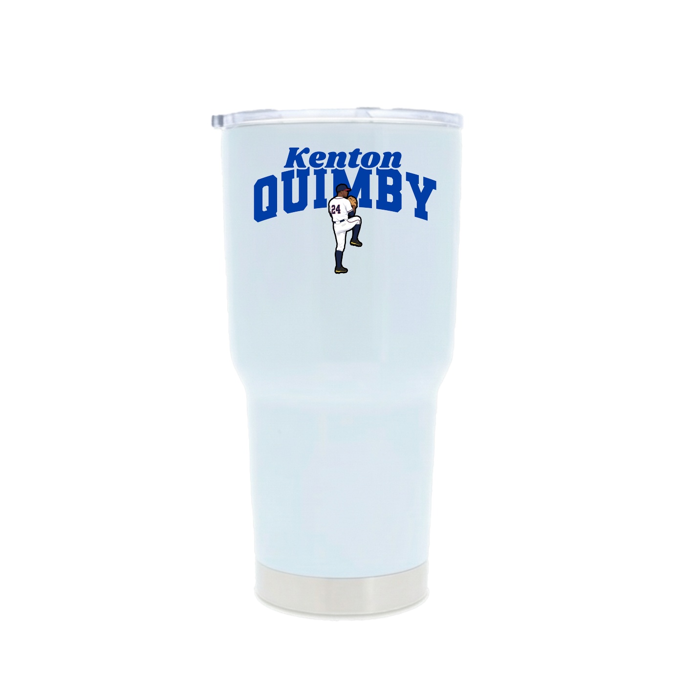 30oz Stainless Steel Tumbler — Signature Arch in White