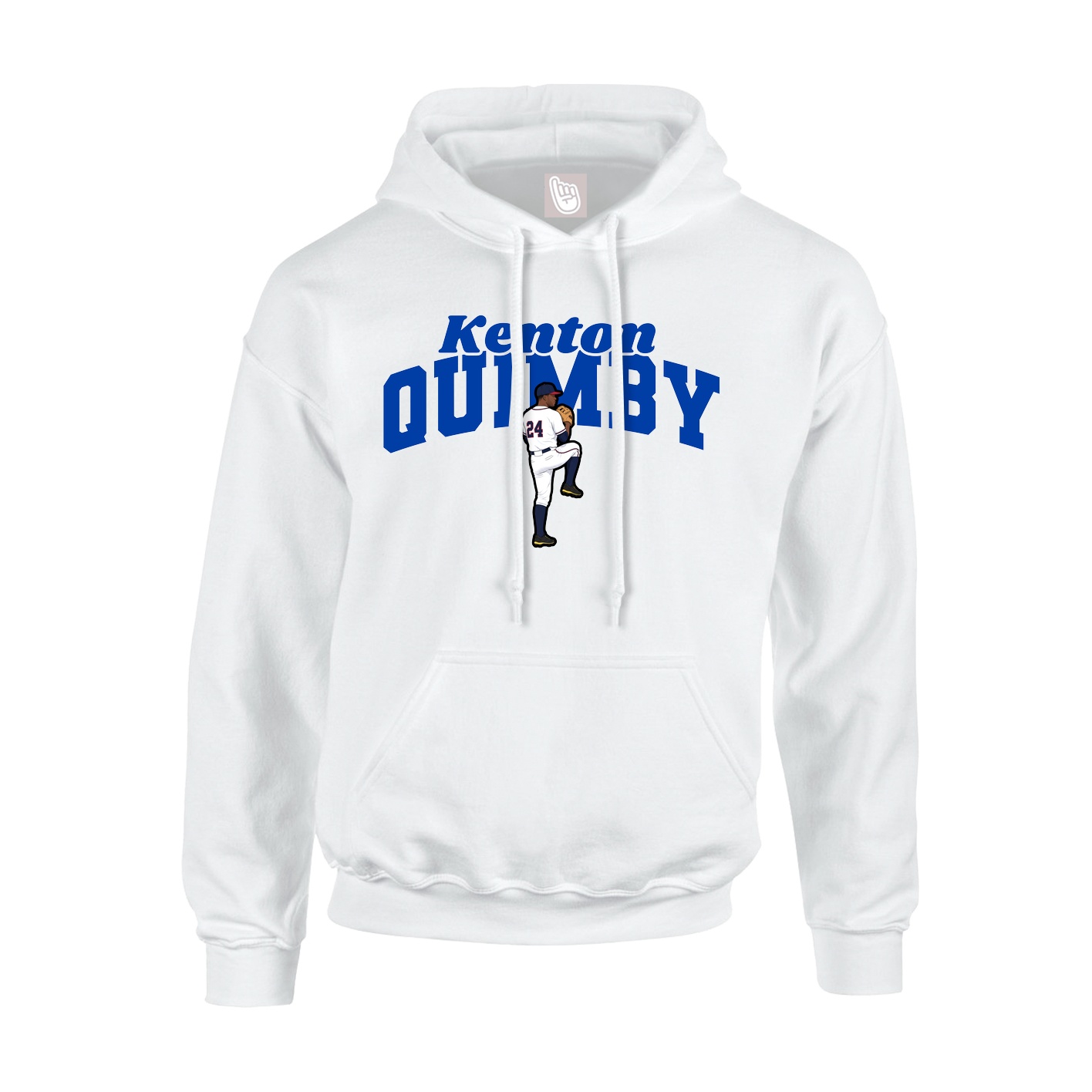 Youth Hoodie — Signature Arch in White